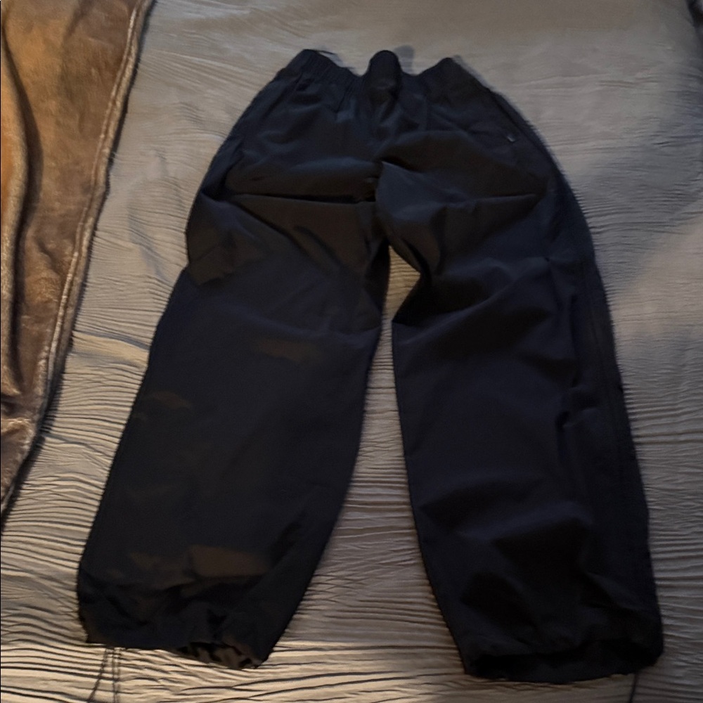 Black nylon sweatpants